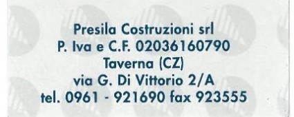 PRESILA COSTRUZIONI SRL